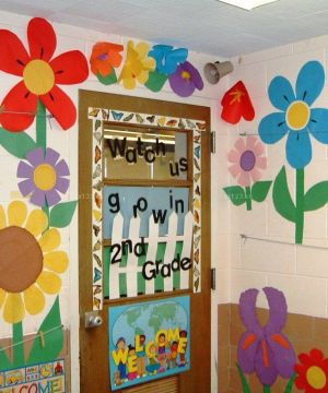 最新幼儿园学校室内门窗装饰设计效果图片