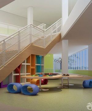 现代幼儿园室内楼梯装修设计图片欣赏