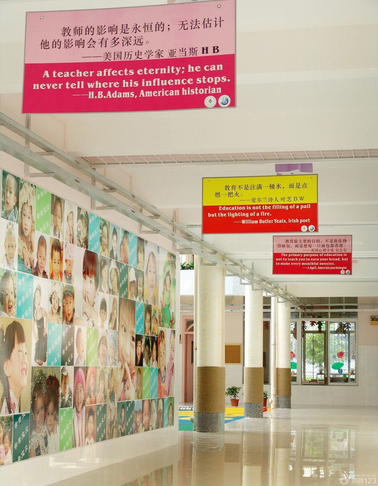 大型幼儿园门厅装修效果图 