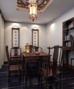 中式创意家居书房灯饰装修效果图