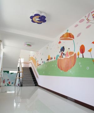 现代学校室内楼梯装饰效果图片欣赏