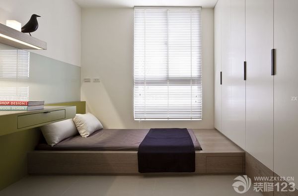 卧室装潢设计百叶窗帘装修效果图片