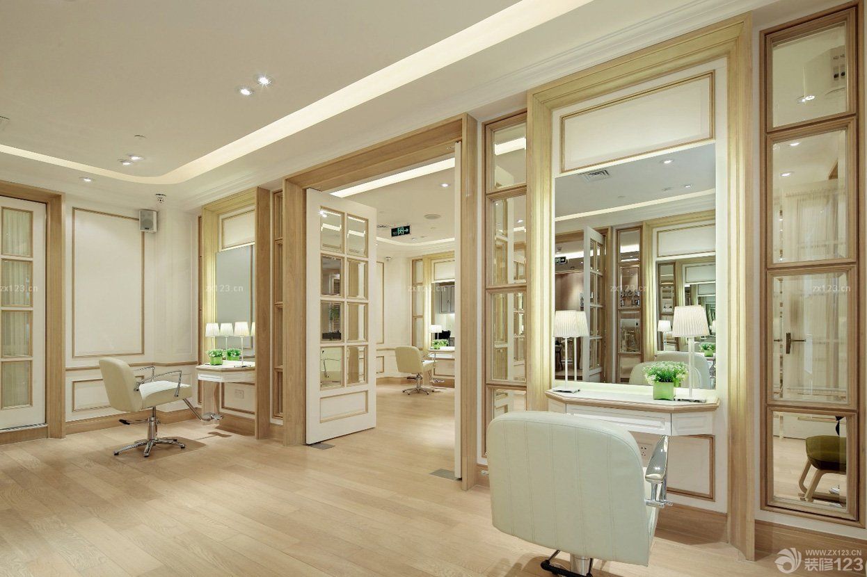 小型理发店店面装饰装修图_设计456装修效果图