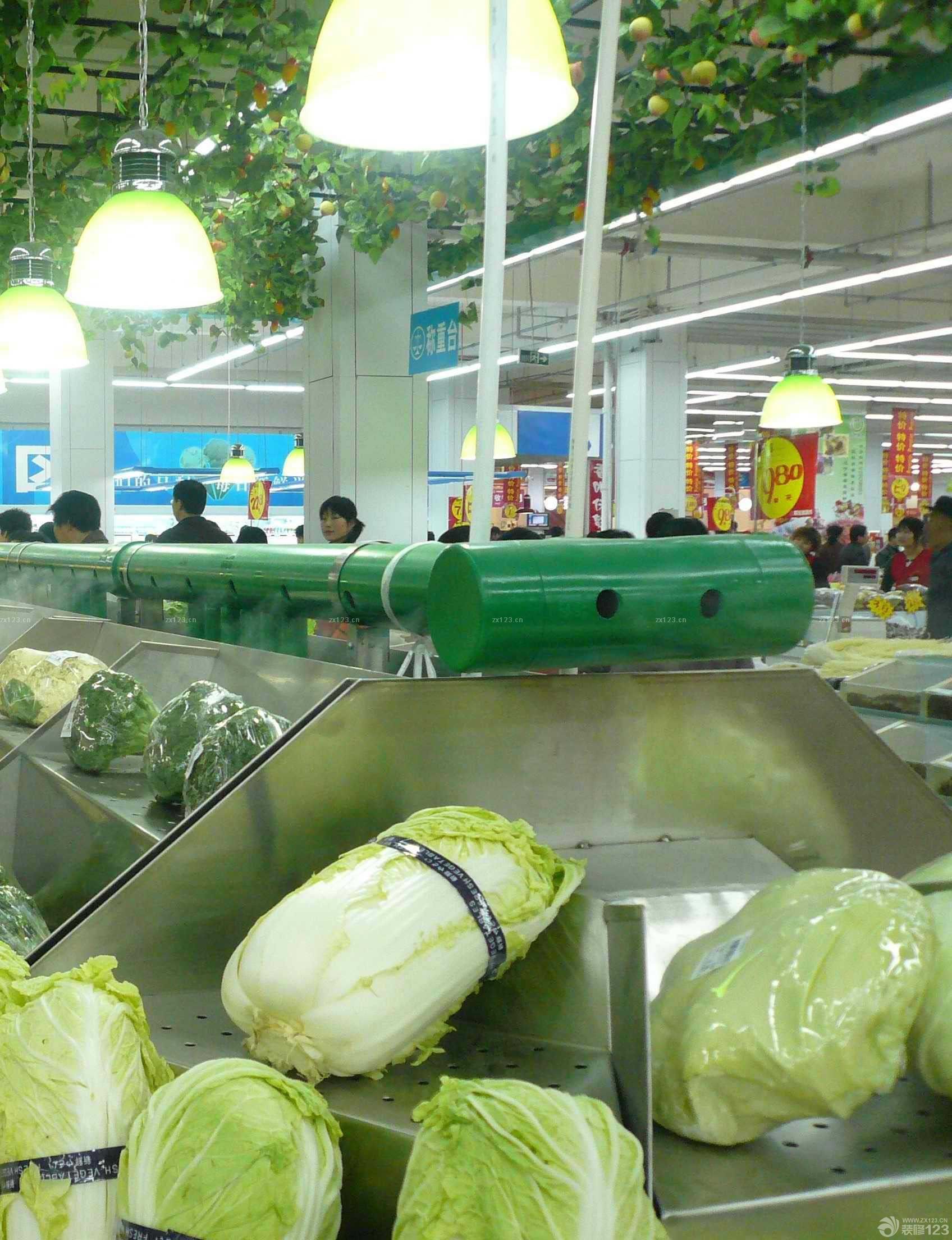 最新超市室内吊灯装修效果图片