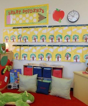 小型幼儿园室内背景墙设计效果图集