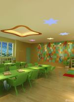 武汉幼儿园教室浅色木地板装修效果图片