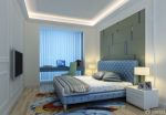 最新长方形卧室双人床装修效果图片