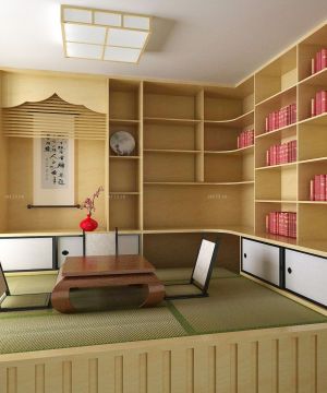 小户型日式书房榻榻米设计装修效果图