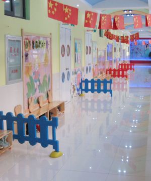 武汉幼儿园过道背景墙装修效果图片
