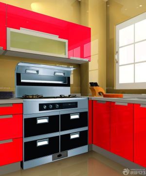 现代小厨房橱柜颜色设计效果图