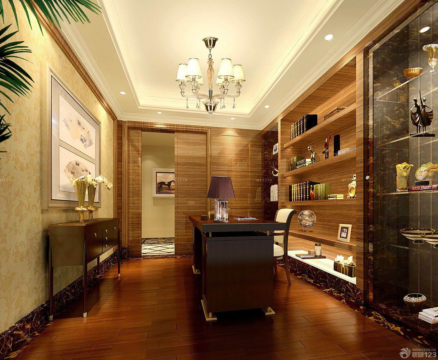 欧式古典风格书房图片大全