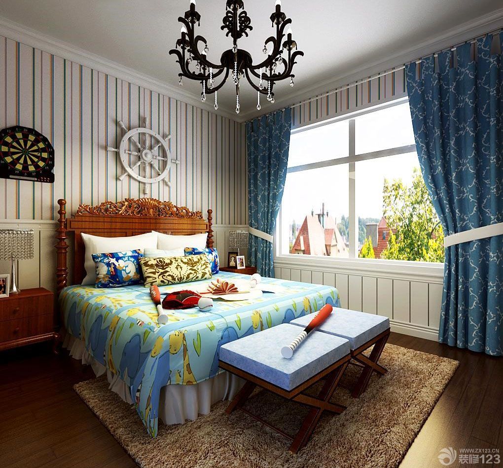 美式10平方家装卧室装修效果图
