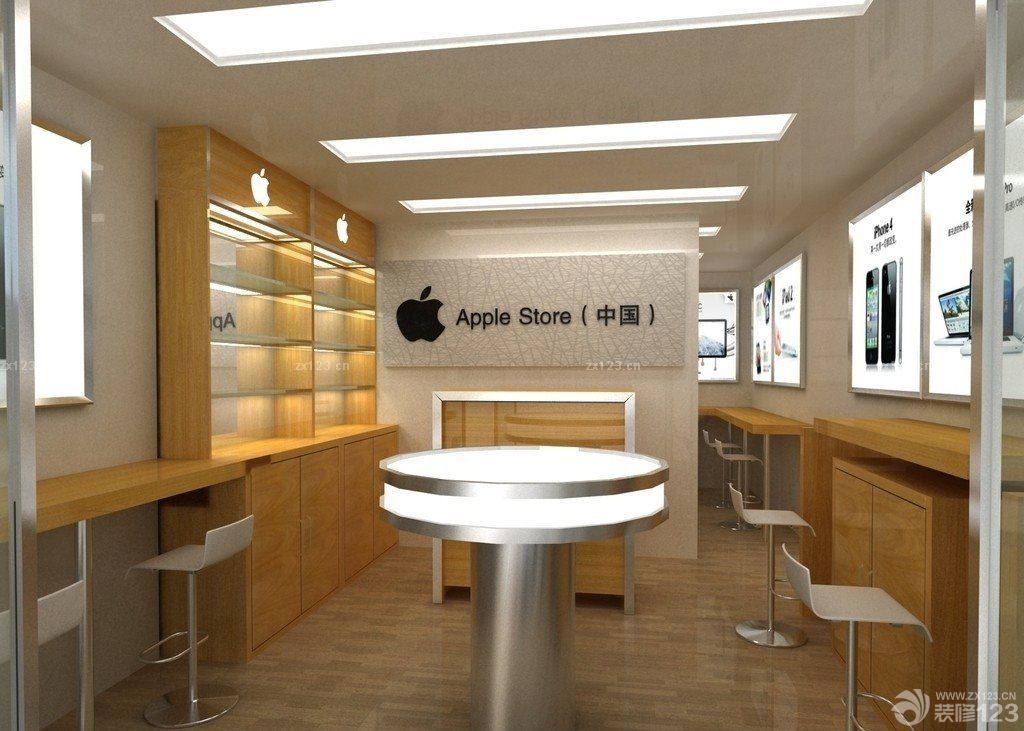 苹果店面吧台装修效果图