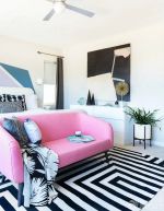 现代风格卧室粉色家具设计