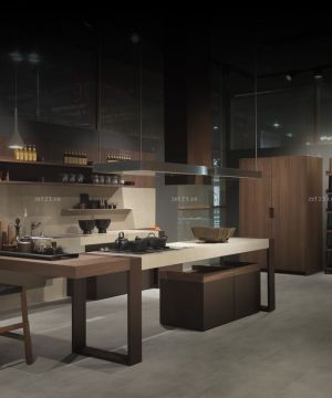 厨房效果图大全2023图片 现代中式风格