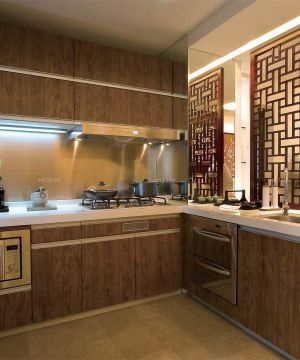 简约中式风格厨房装修效果图片