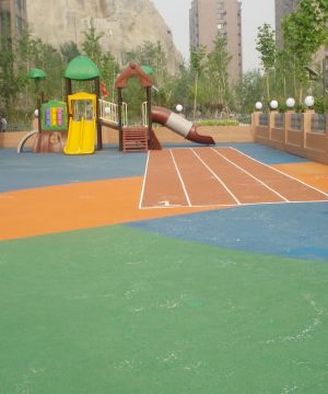 某市区幼儿园户外装修效果图图片