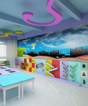 北京幼儿园室内背景墙装修效果图图片欣赏