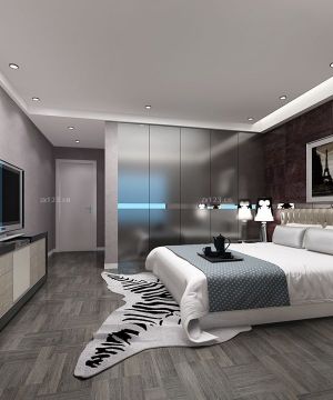 最新长方形卧室床头背景墙装修效果图片欣赏