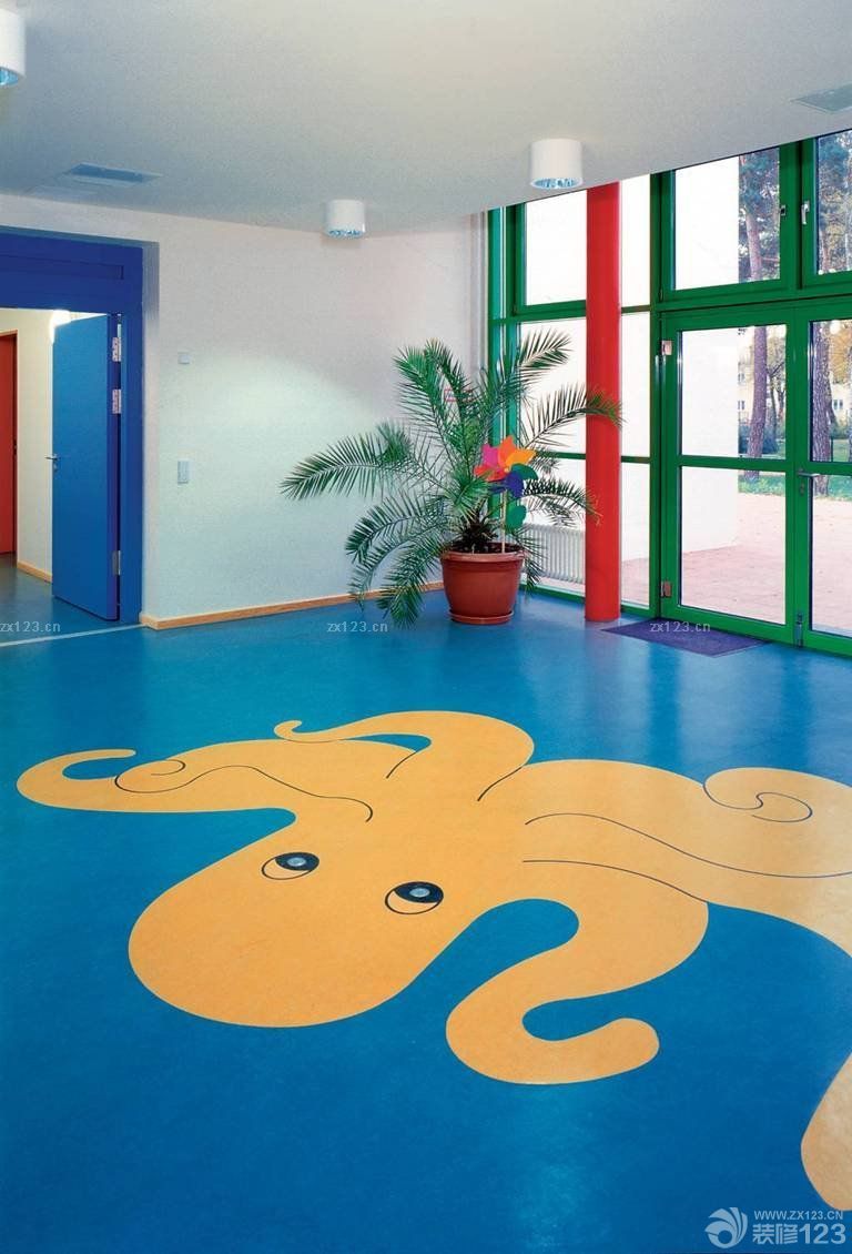 现代幼儿园地面设计效果图 