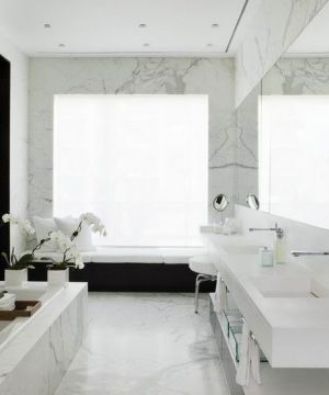 浴室雅士白大理石装修图片