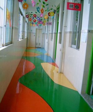 现代幼儿园走廊装饰设计效果图片