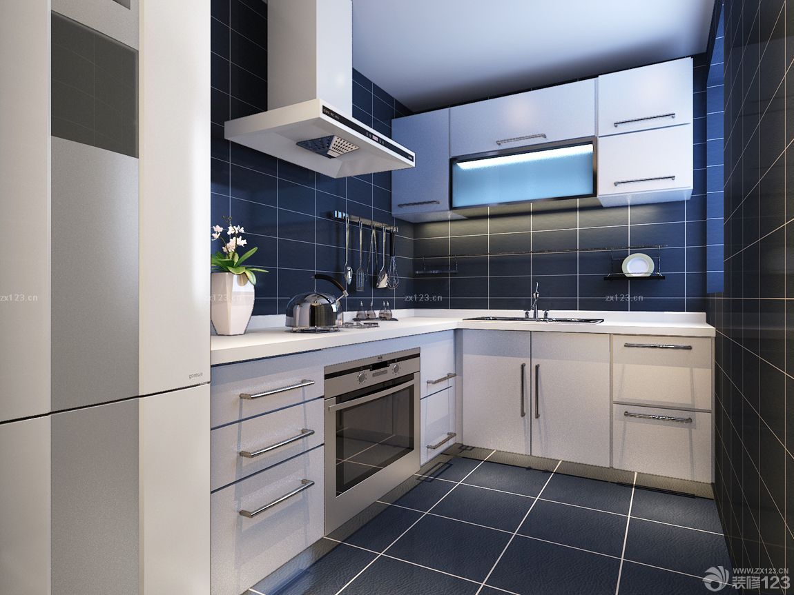 小面积厨房墙砖装修效果图