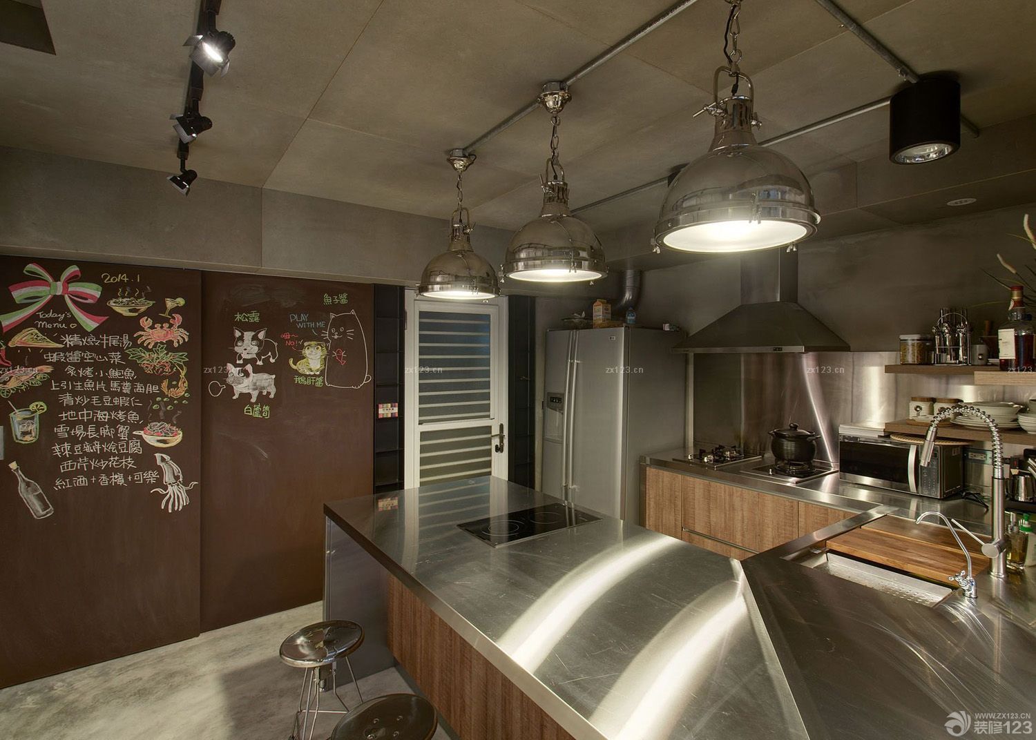 混搭风格西式厨房装修效果图片