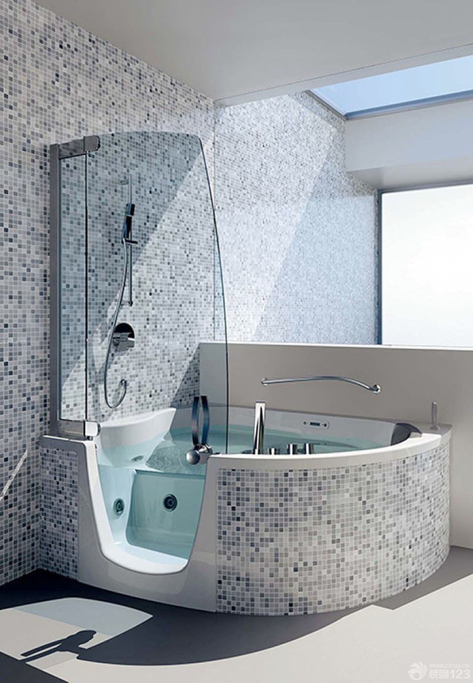 厕所马赛克背景墙设计装修效果图欣赏