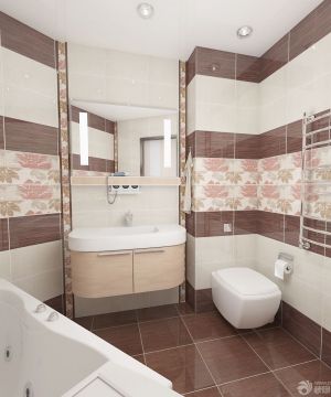 最新厕所花纹瓷砖装修效果图片