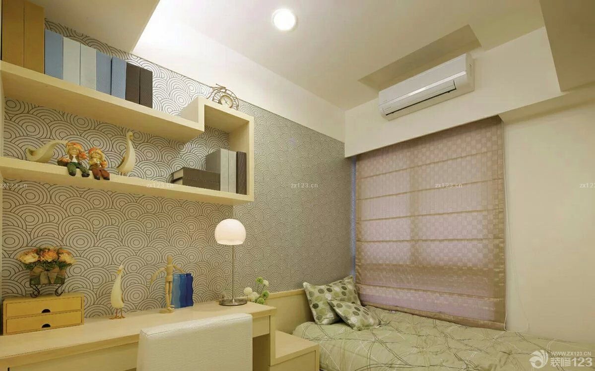 卧室搁板置物架装饰效果图