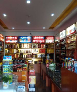 最新小超市烟酒柜装修效果图图片