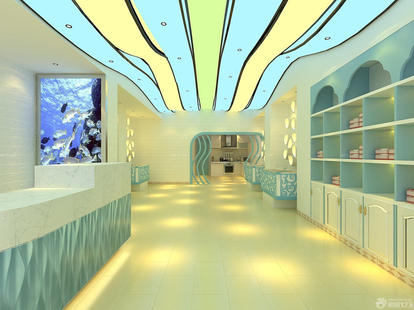 室外店面吊顶装饰装修效果图