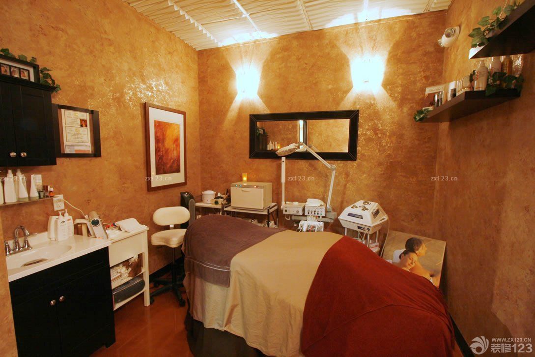 美容店面装修墙纸图片