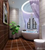卫生间装修设计效果图 白色浴缸装修效果图片