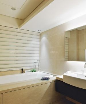 家装卫生间浴缸装修设计效果图片