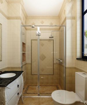 欧式新古典风格厕所隔断装修设计效果图