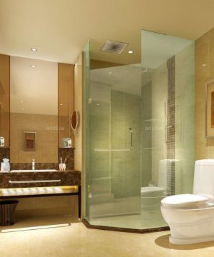 卫生间浴室玻璃门装修设计效果图