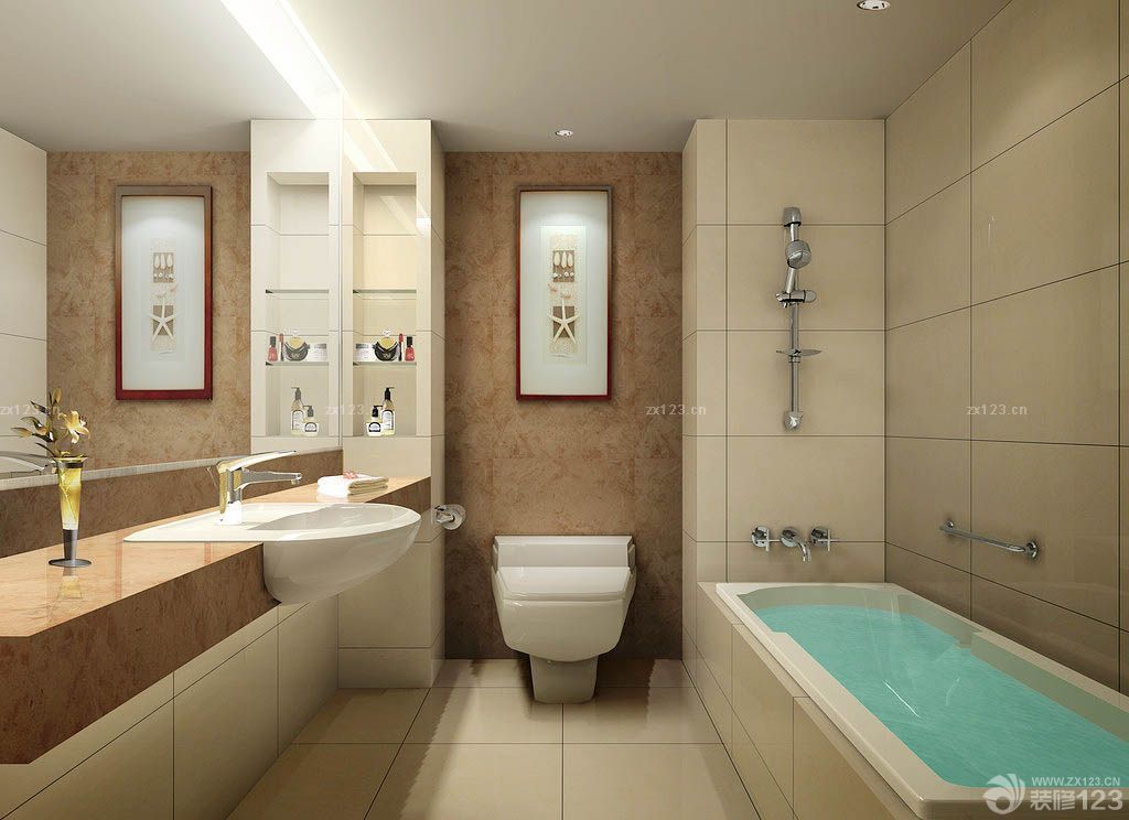 欧式简约风格超小厕所装修效果图