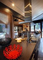 美式室内设计长方形厨房装修效果图