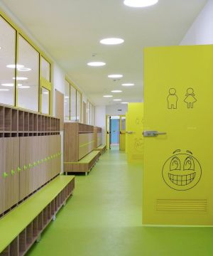 日式幼儿园走廊装修效果图片 