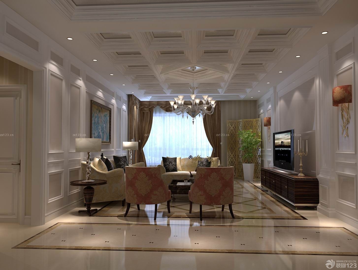 电视背景墙 欧式简约风格