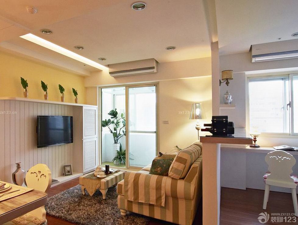 乡村风格开放式客厅装修效果图