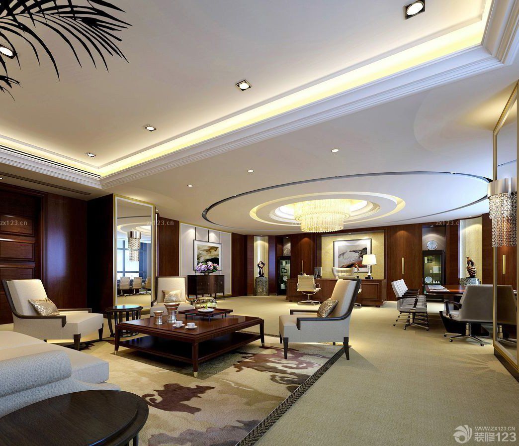 老板办公室豪华室内装修效果图