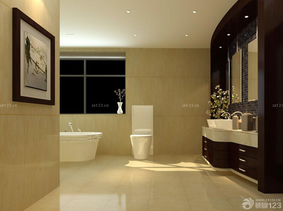 最新中式卫生间浴室柜装修效果图大全