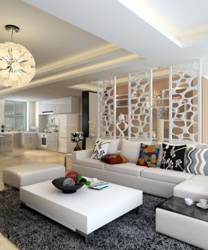 时尚混搭风格客厅隔断装修效果图片