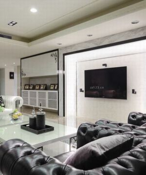 160平米房子客厅电视墙设计装修效果图片