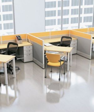 最新简单办公室办公桌椅装修效果图片大全