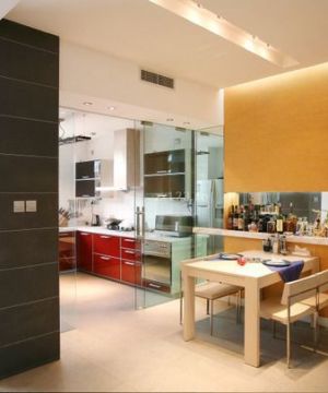半开放式厨房餐厅装修设计效果图范例