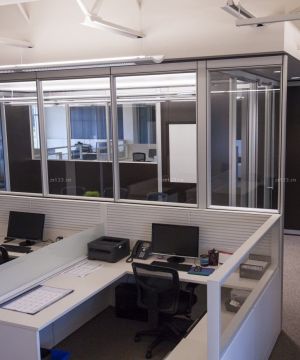 最新办公室玻璃门装修效果图片大全 